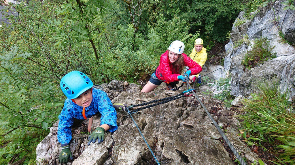 Via Ferrata is een sportieve familieactiviteit in Saalfelden Leogang.