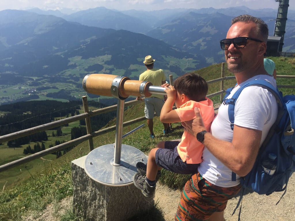 Bovenop de Hohe Salve zie je meer dan 70 bergen hoger dan 3.000 meter.