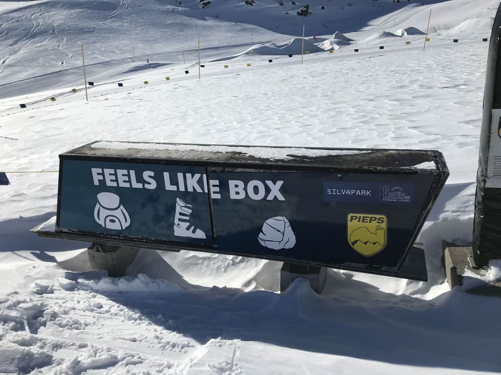 De ‘Feels like box’ wordt gebruikt voor lawine trainingen.