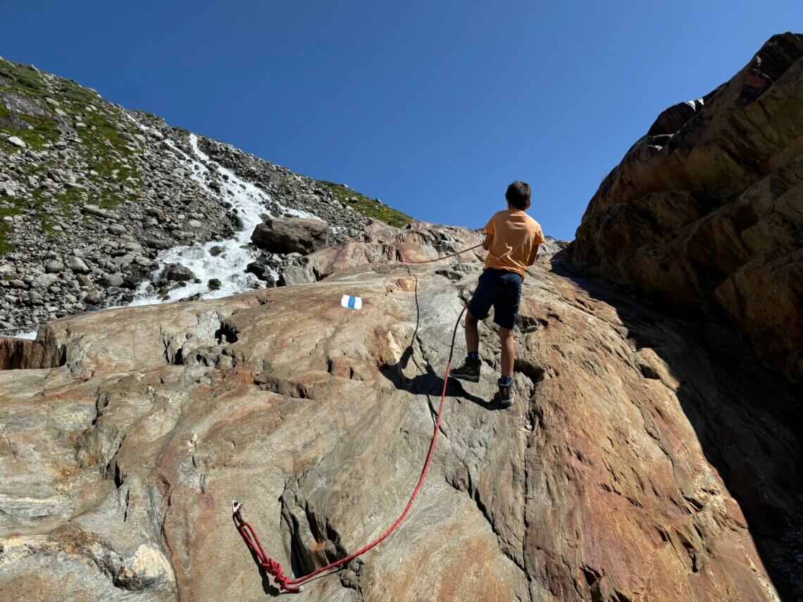Het laatste stuk flink klimmen naar de Anenhütte.