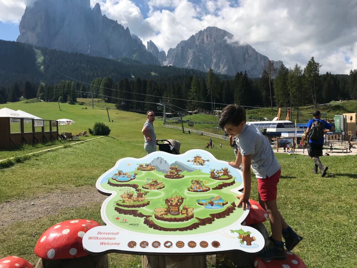 De Pana Raida is één van de kindvriendelijke wandelingen in Val Gardena.