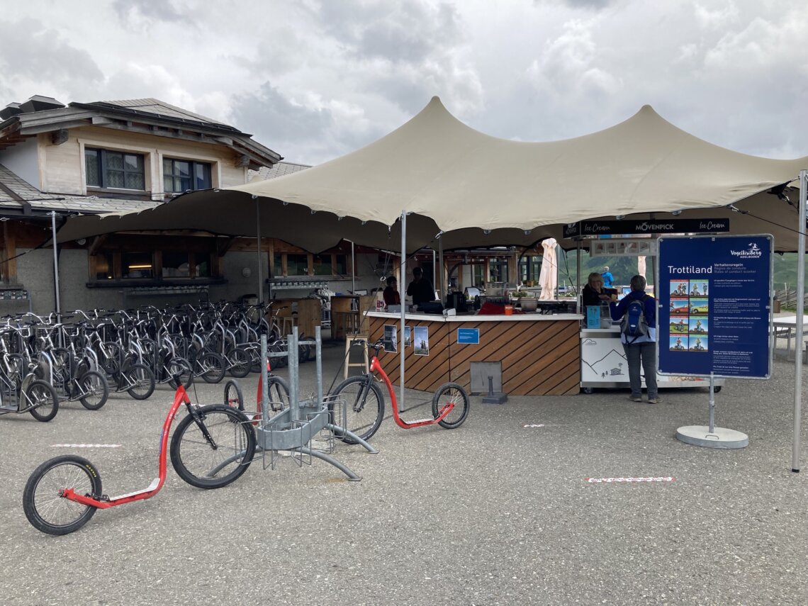 VogellisBerg is ook het startpunt van heel veel 'trottibike' routes.