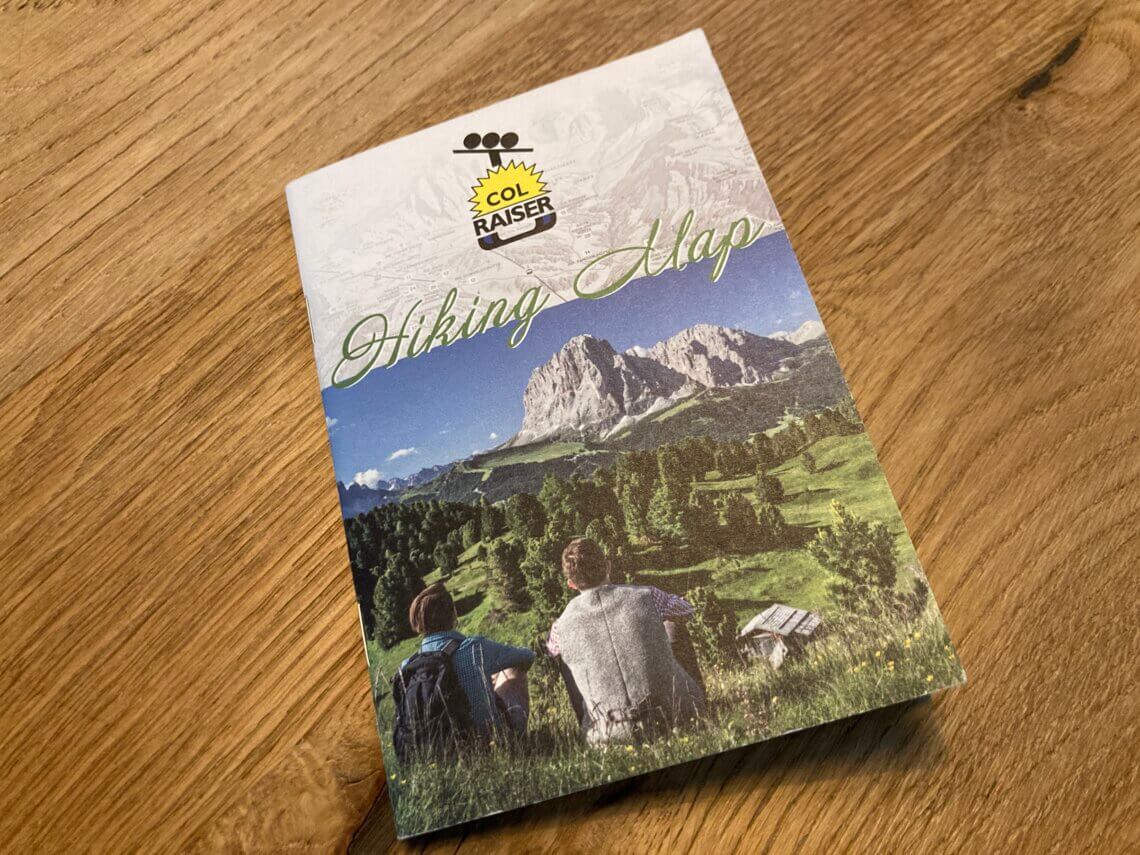 Ook dit boekje is gratis verkrijgbaar en biedt veel inspiratie voor kindvriendelijke wandelingen in Val Gardena.