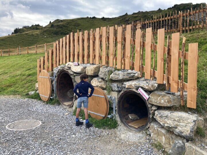 De Murmeli-Bau is wel het hoogtepunt van de Murmelitrail in Lenk