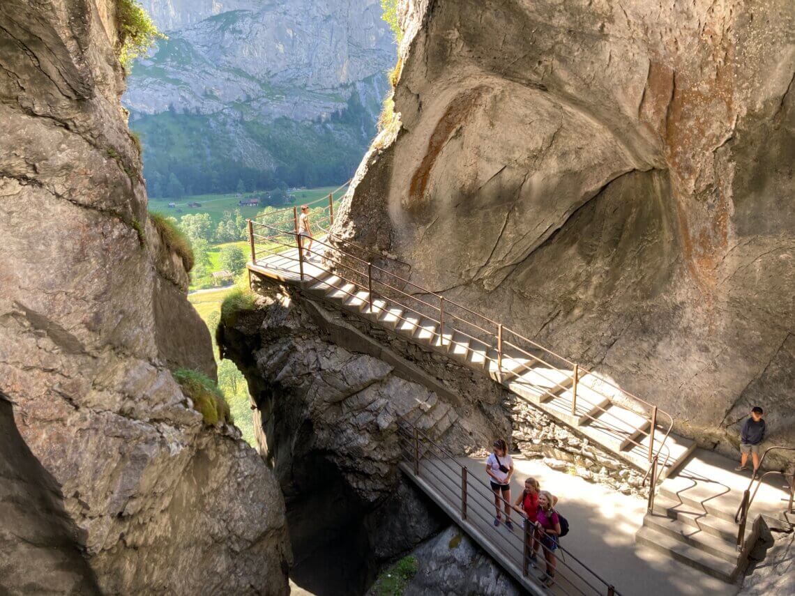 Een prachtig doorkijkje naar het Lauterbrunnental.