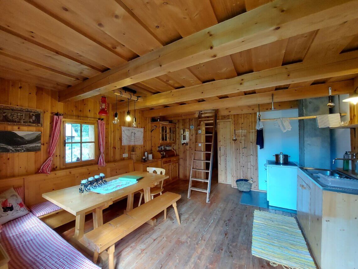 De Moamooshütte is best primitief en heeft geen wifi.