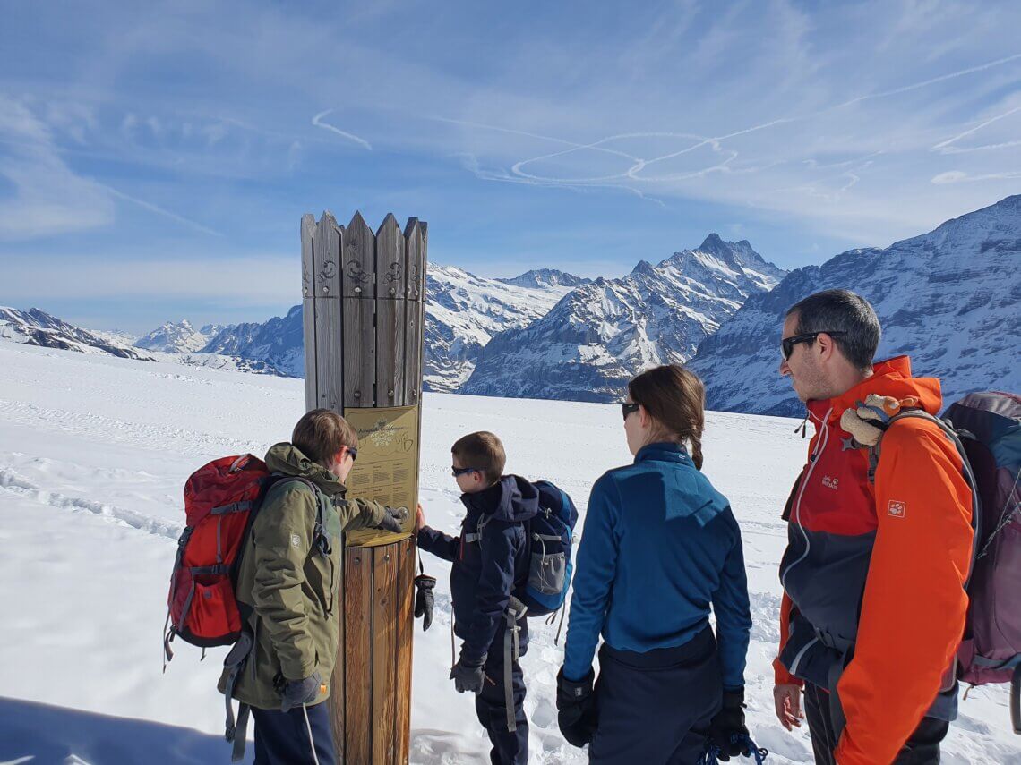 Vanaf Männlichen wandelen en sleeën we terug naar Holenstein.