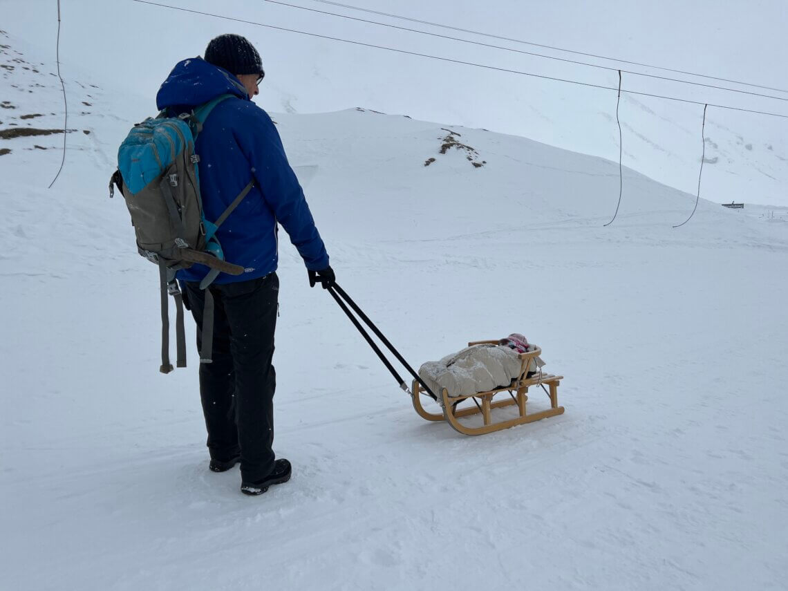 Op de Engstligenalp kan je goed winterwandelen, want op deze hoogvlakte zijn weinig hoogtemeters.