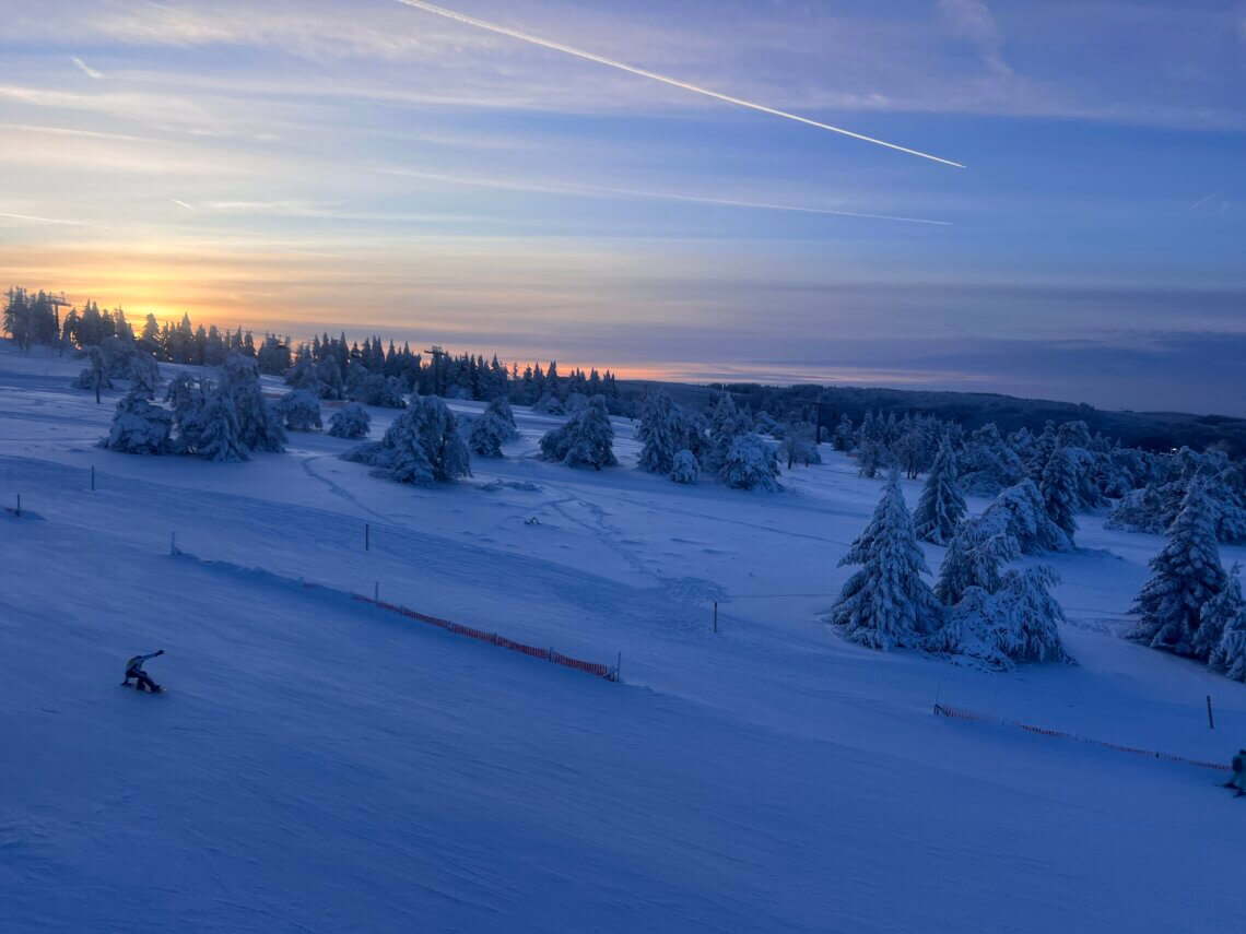Prachtige zonsondergang in Willingen.