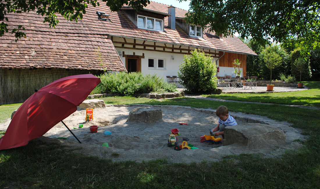 Ook aan de kleintjes is gedacht bij camping am Bauernhof.