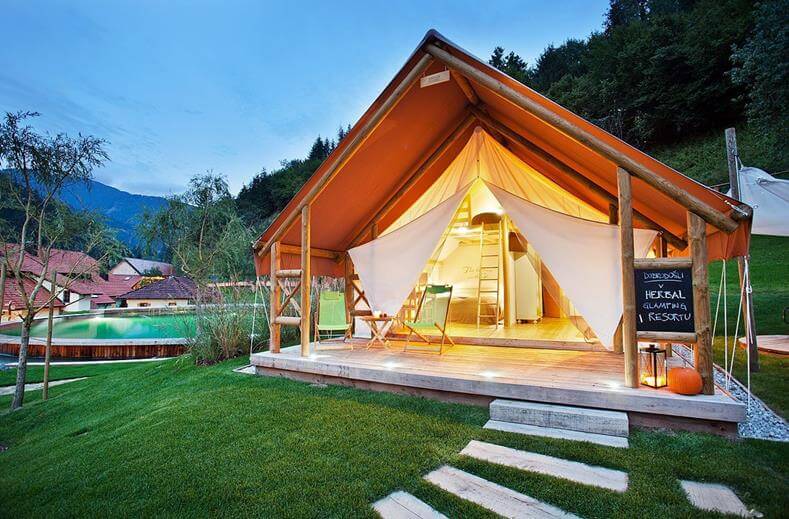 Herbal Glamping resort Ljubno is een prachtige glamping in Slovenië.