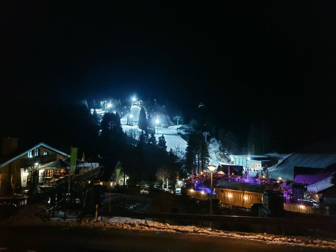 Ook avondskiën is mogelijk bij skigebied Winterberg.