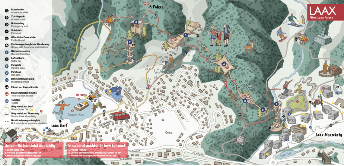 Op de plattegrond zie je de hele route.