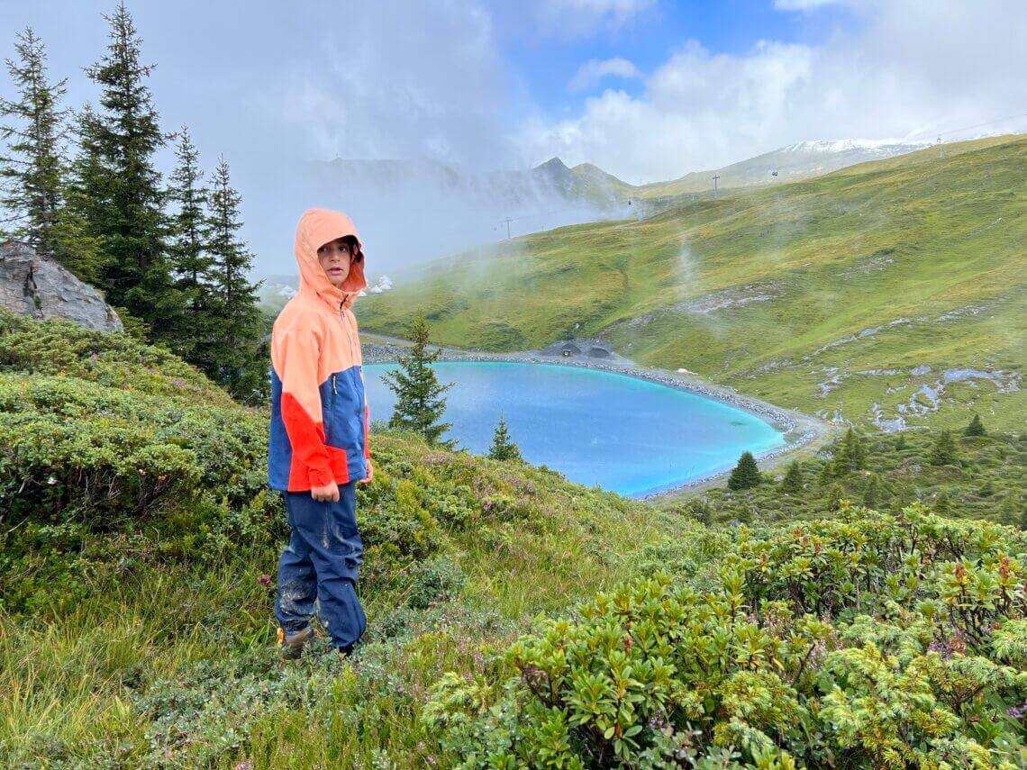 Aanrader in Flims-Laax met kinderen is de wandeling van Alp Nagens en lunchen bij Stalla.