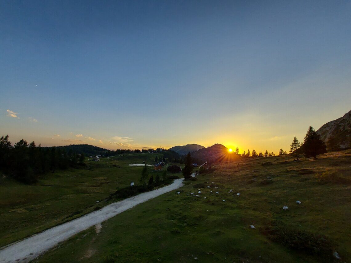 Genieten van een prachtige zonsondergang