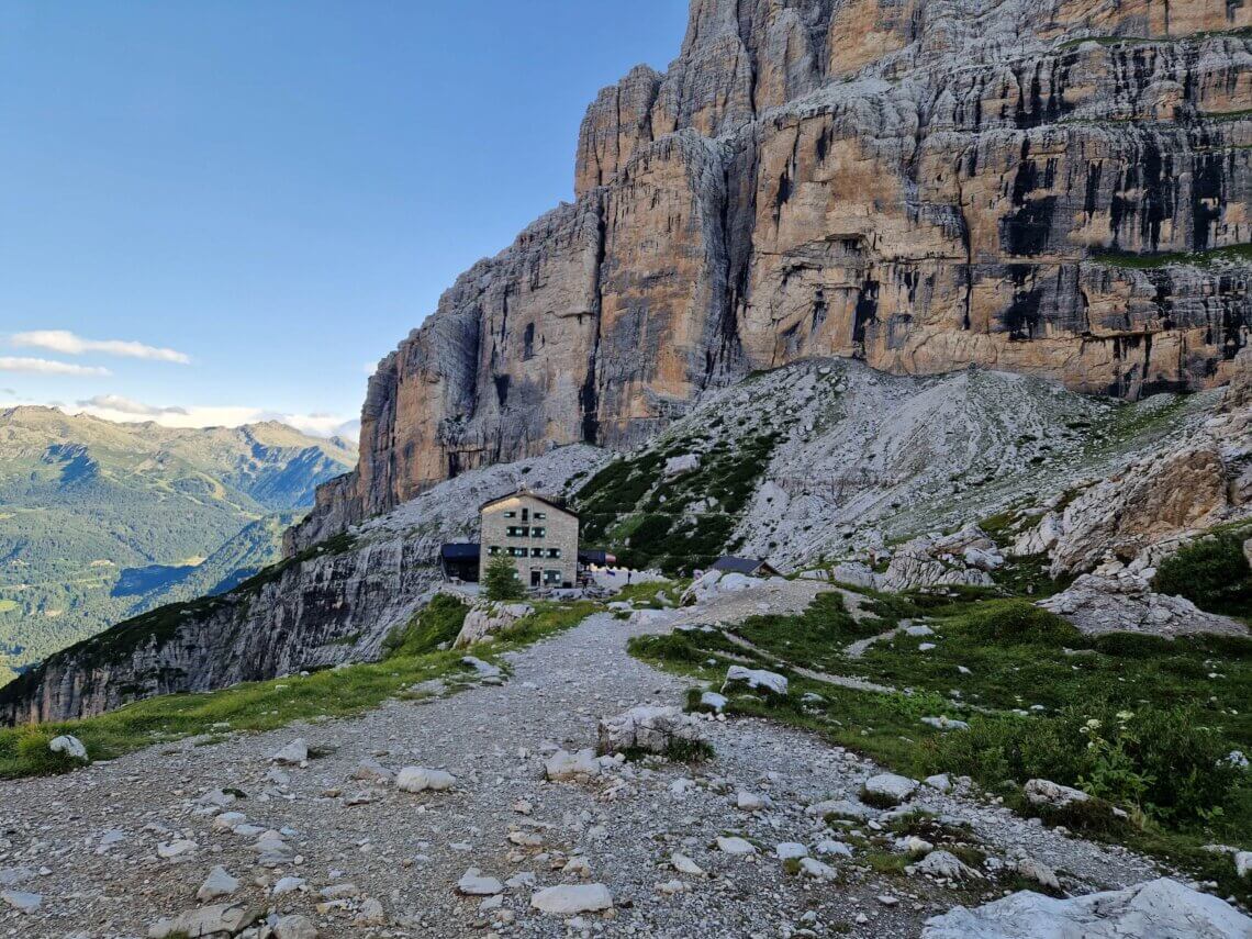 Rifugio Brentei prachtige hut op een unieke locatie