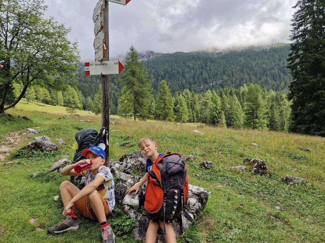 Uitrusten op Malga Vallesinella