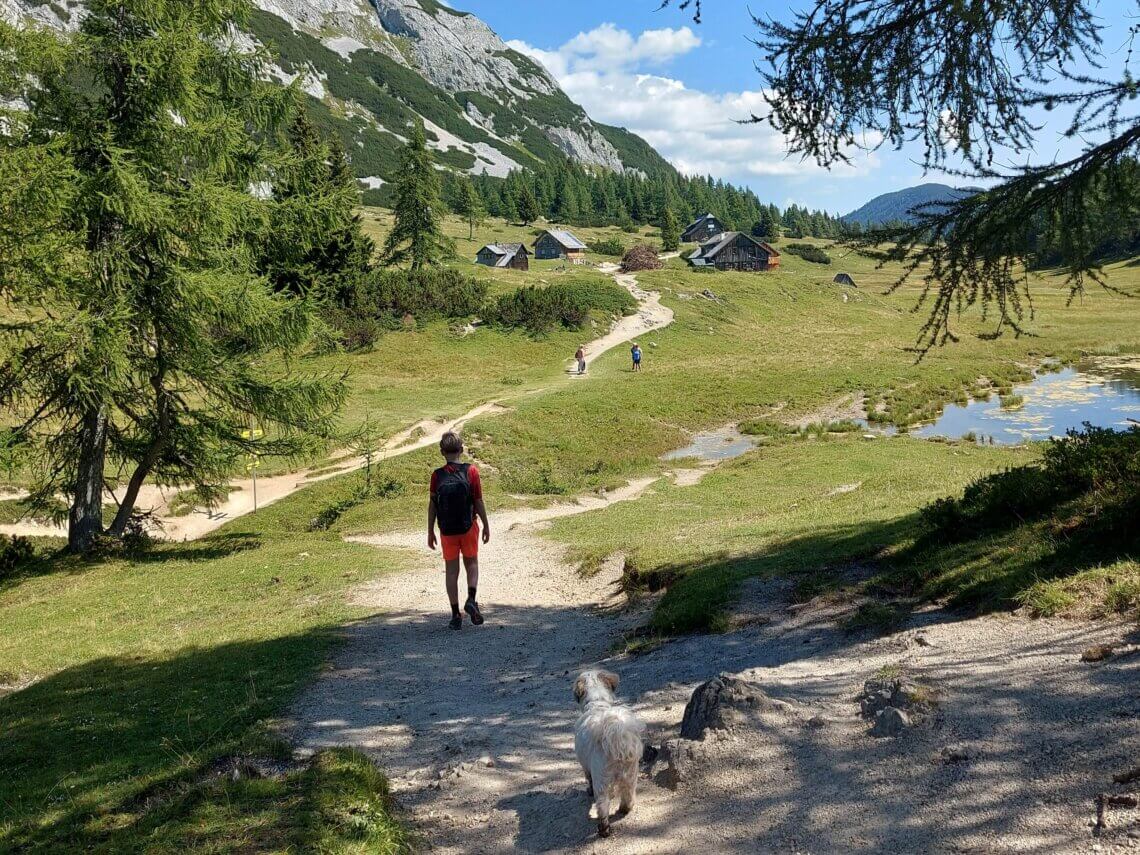 Wandelend van de Großsee, langs de Tauplitzsee, weer terug naar de Grazerhütte