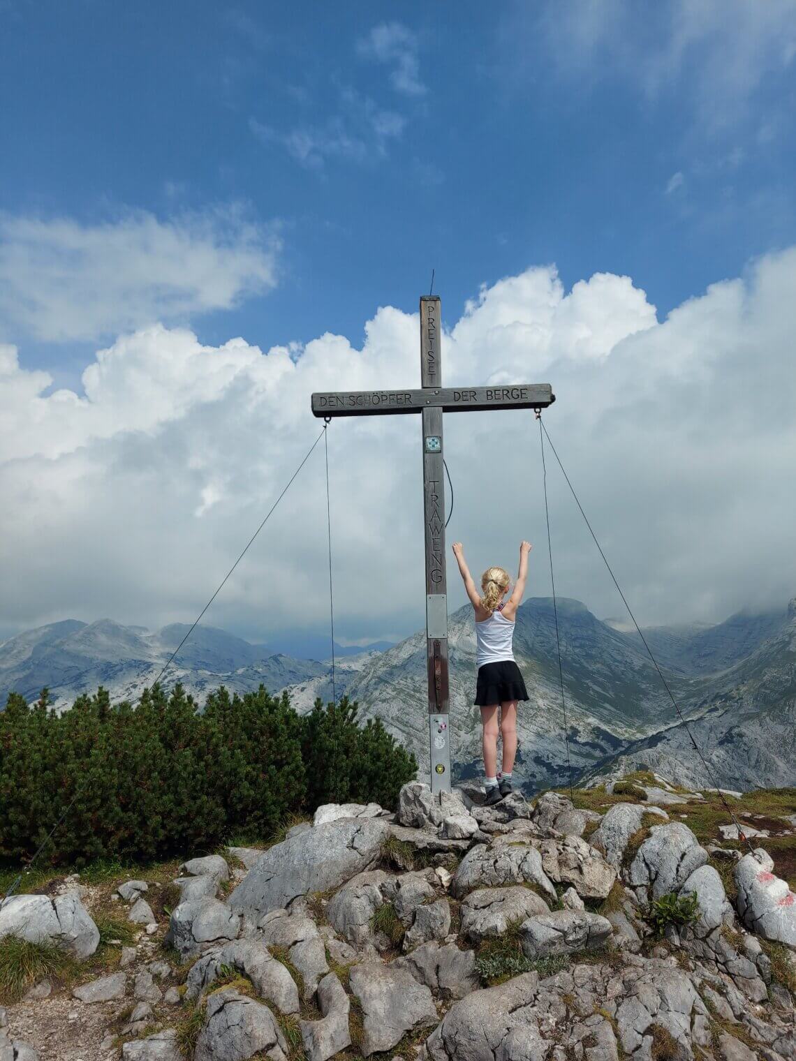 Gipfelkreuz Traweng, yes we hebben het gehaald!