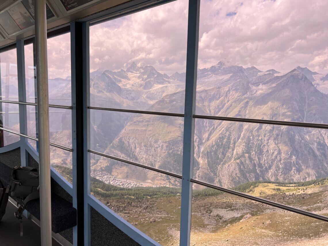 Prachtig uitzicht onderweg naar de Rothorn.