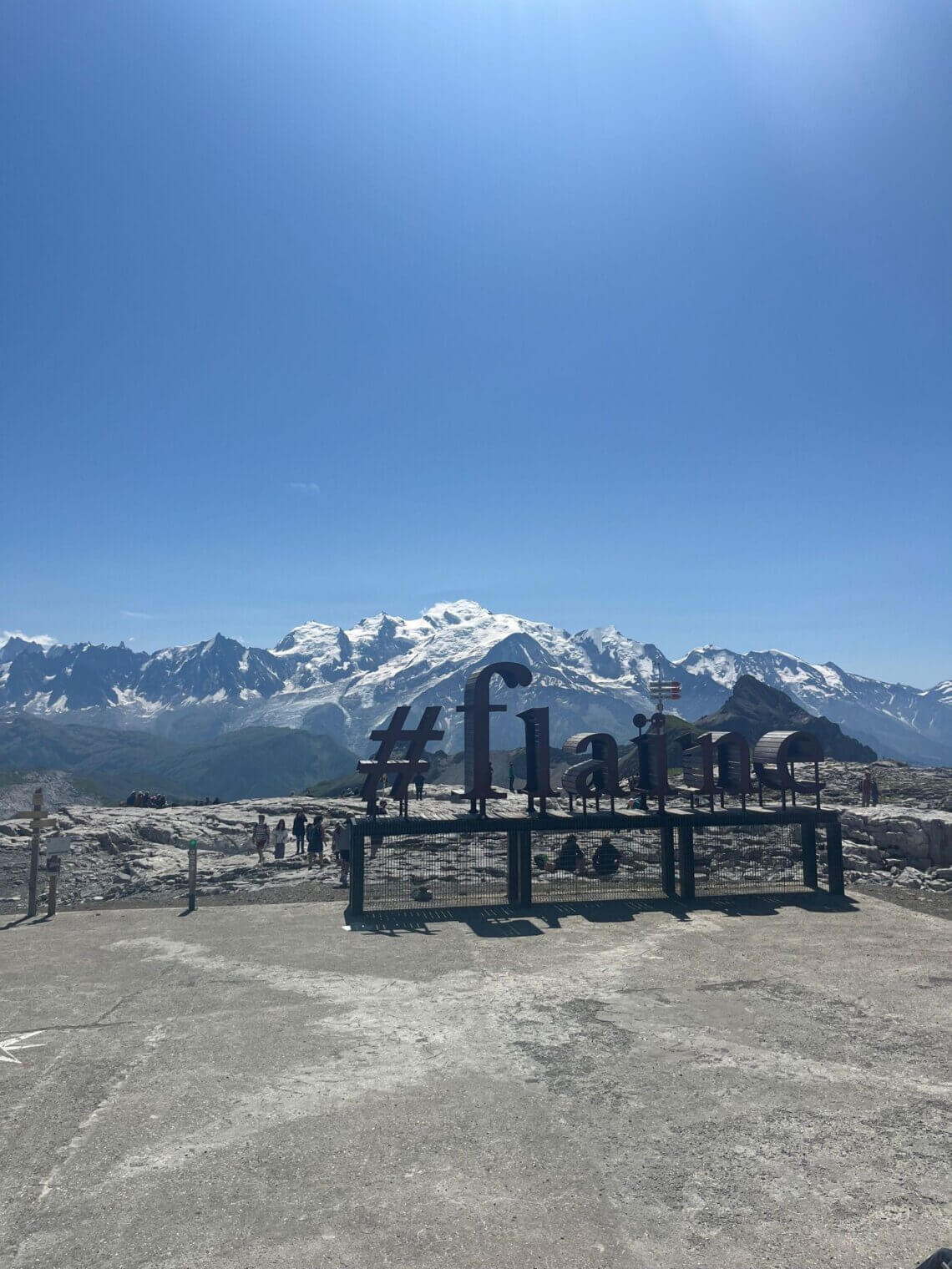 Uitzicht op de Mont Blanc.