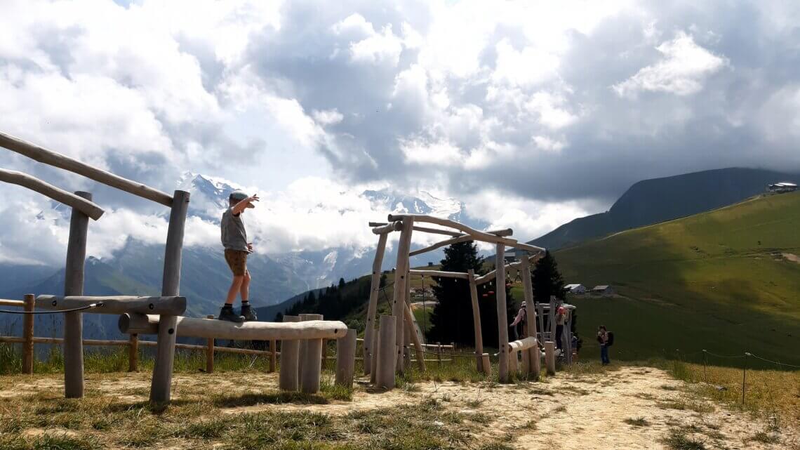 Het Ninja parcours in Saint-Gervais-les-Bains