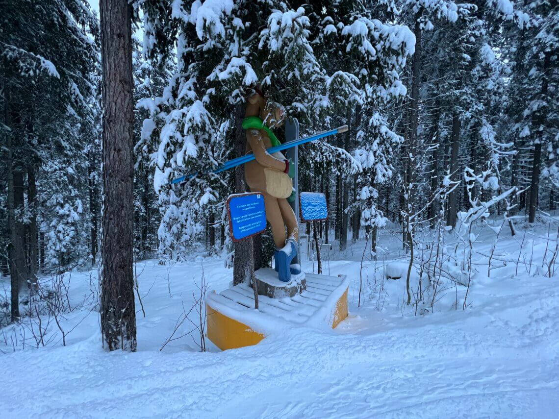 Terug naar Family Resort Rainer gaan de 'rentier Rudi' afdaling.