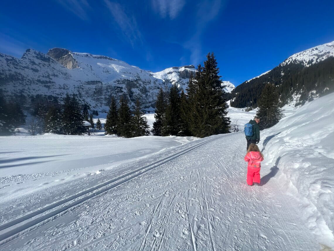 Ook genoeg winterwandelingen in skigebied Flims-Laax.