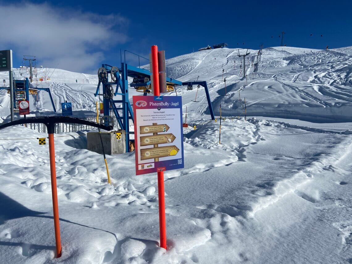 Er zijn ook verschillende escape routes in Arosa, zoals de PistenBully-Jagd.