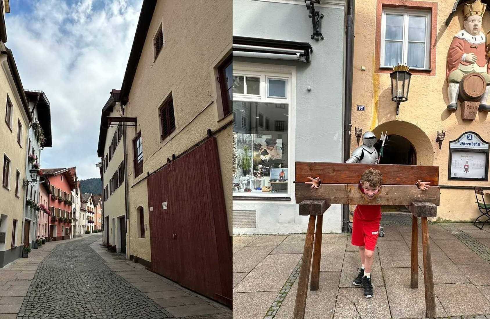 Het is net alsof we in een middeleeuws stadje lopen.