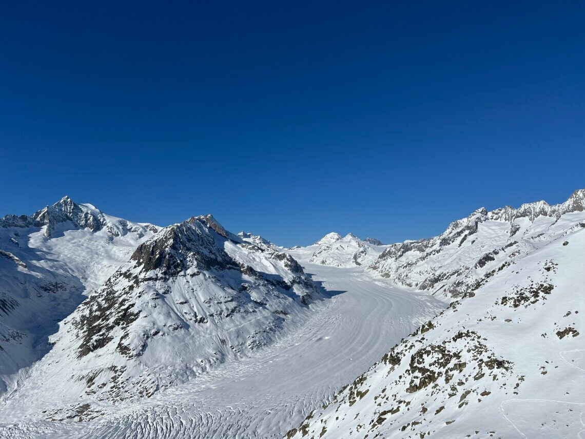 Vanaf het hoogste punt, viewpoint Eggishorn.