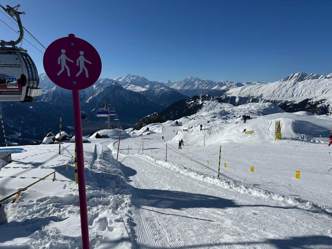 1 van de geprepareerde winterwandelpaden. 