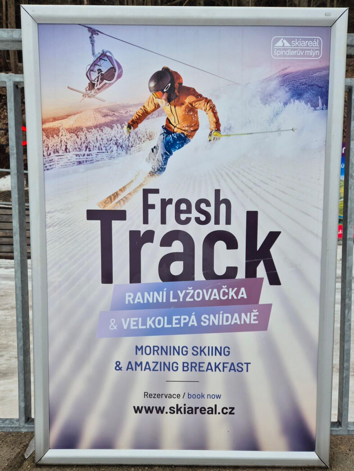 Fresh Track skiën, heerlijke start van de dag!