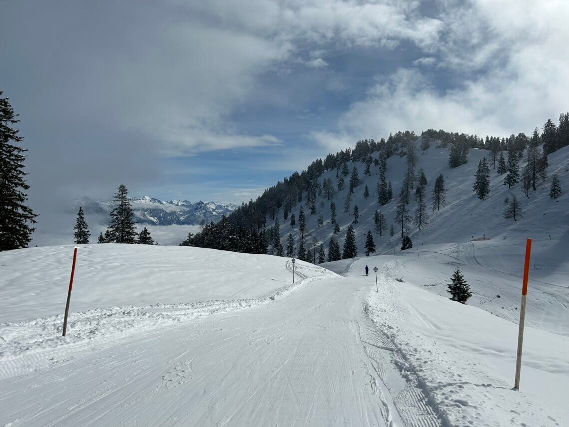 Skigebied Brandnertal is heel veelzijdig, van brede pistes tot mooie bospaden.