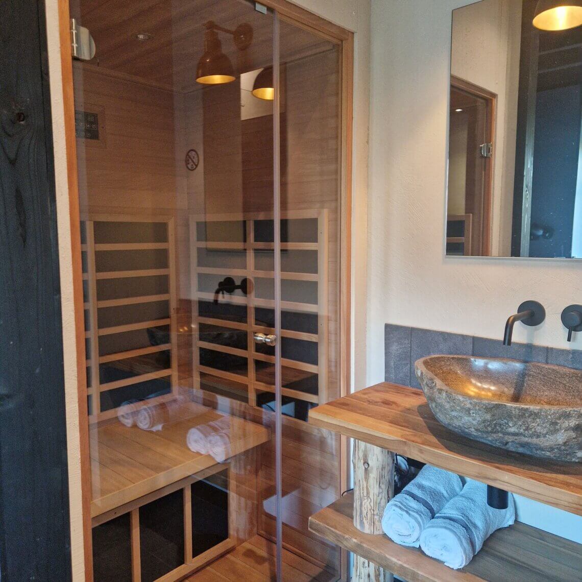 Sauna in de master bedroom