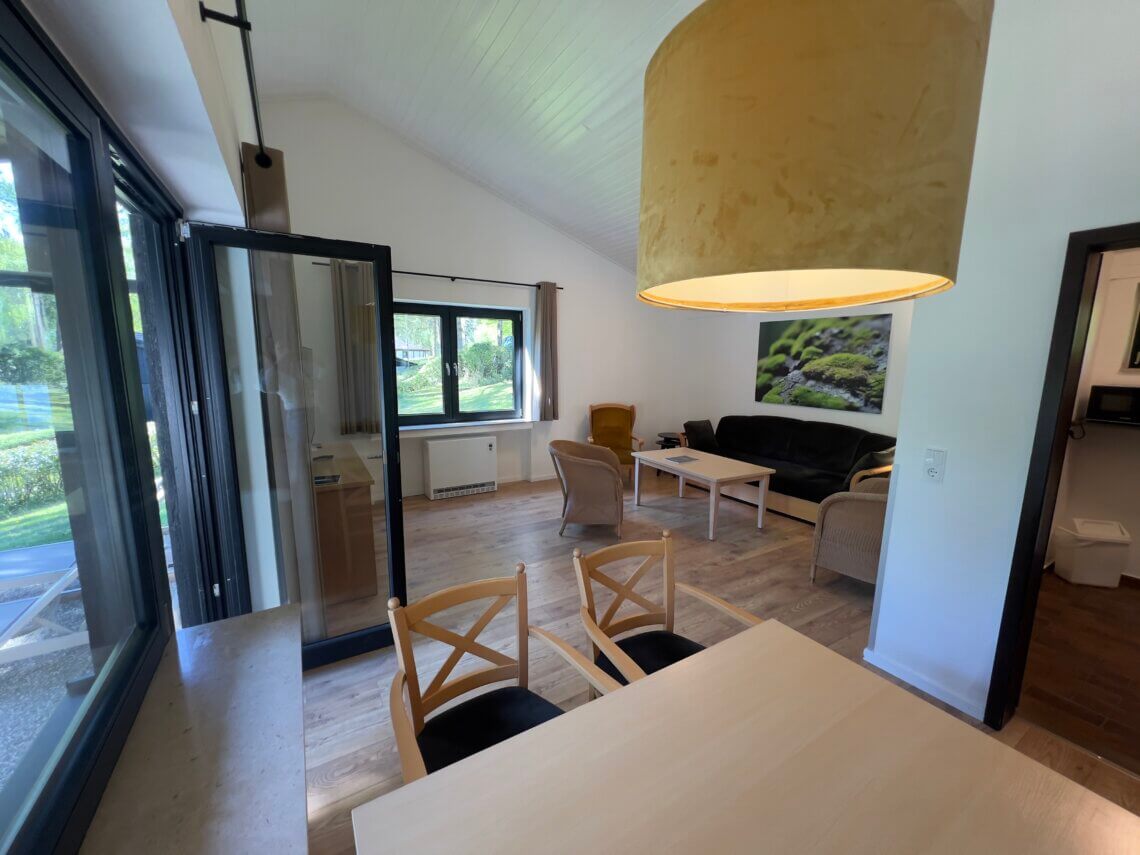 Er zijn ook bungalows te huur met keuken.