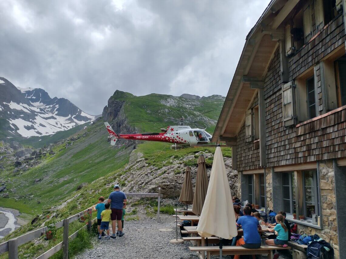 De Geltenhütte op ruim 2000 meter hoogte.