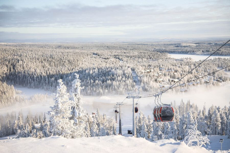 Gondels in Ruka Lapland