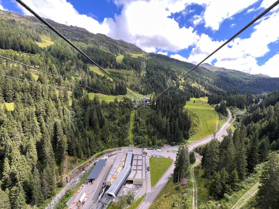 Met de gondel vanuit Ischgl omhoog! 