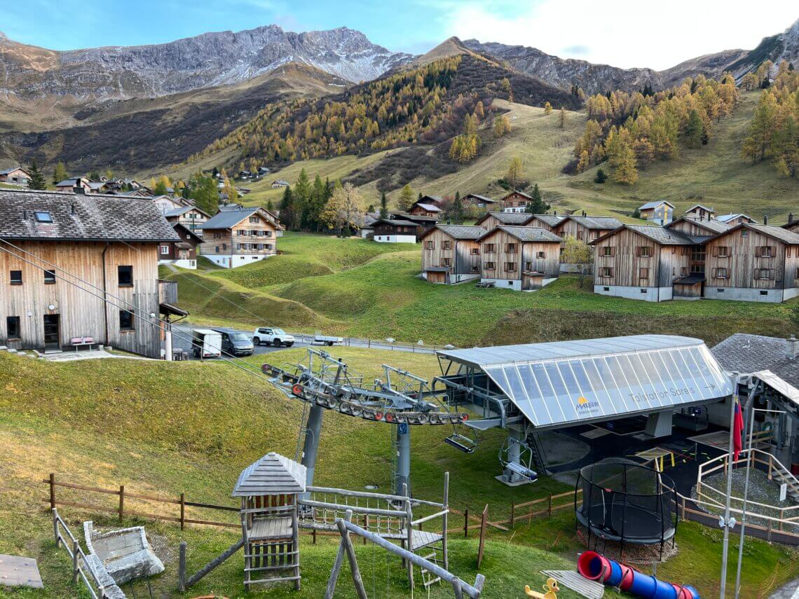 Hotel Turna Malbun ligt op een paar stappen lopen vanaf de lift, ideaal!