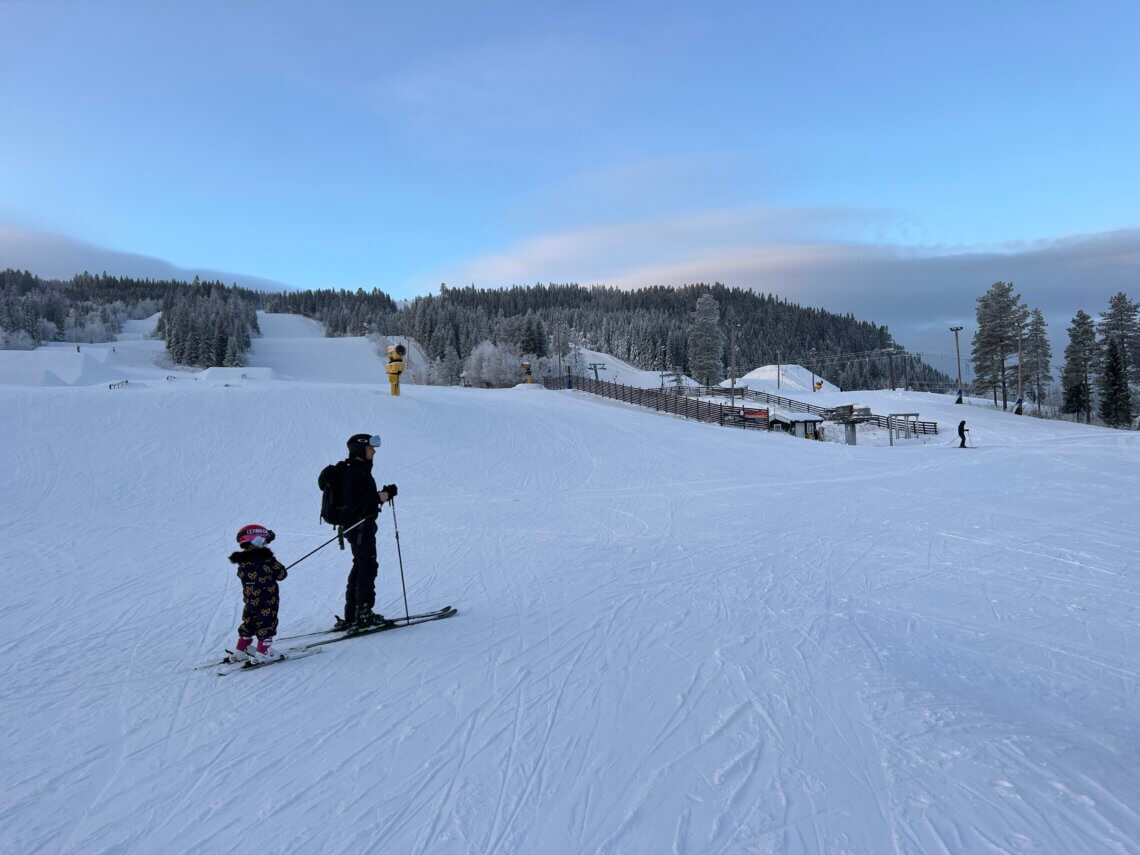 Skigebied Trysil, het grootste skigebied van Noorwegen.