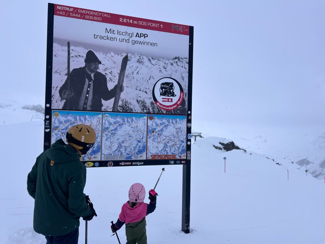 De smokkel skitochten in Ischgl.