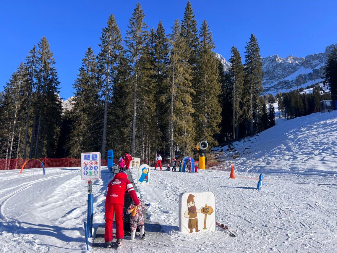 Het Nani Land van skigebied Carezza.