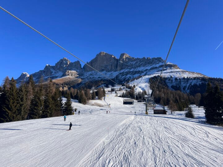 In de kerstvakantie en dan nog heb je de piste bijna voor jezelf.