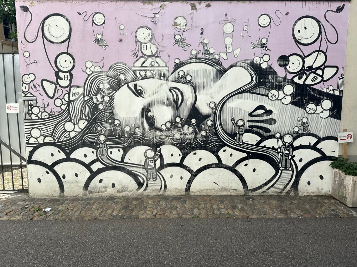 Bazel staat bekend om zijn Straatart, een erg leuke vorm van kunst.