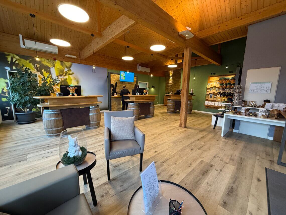 De receptie waar ze allerlei tips hebben.