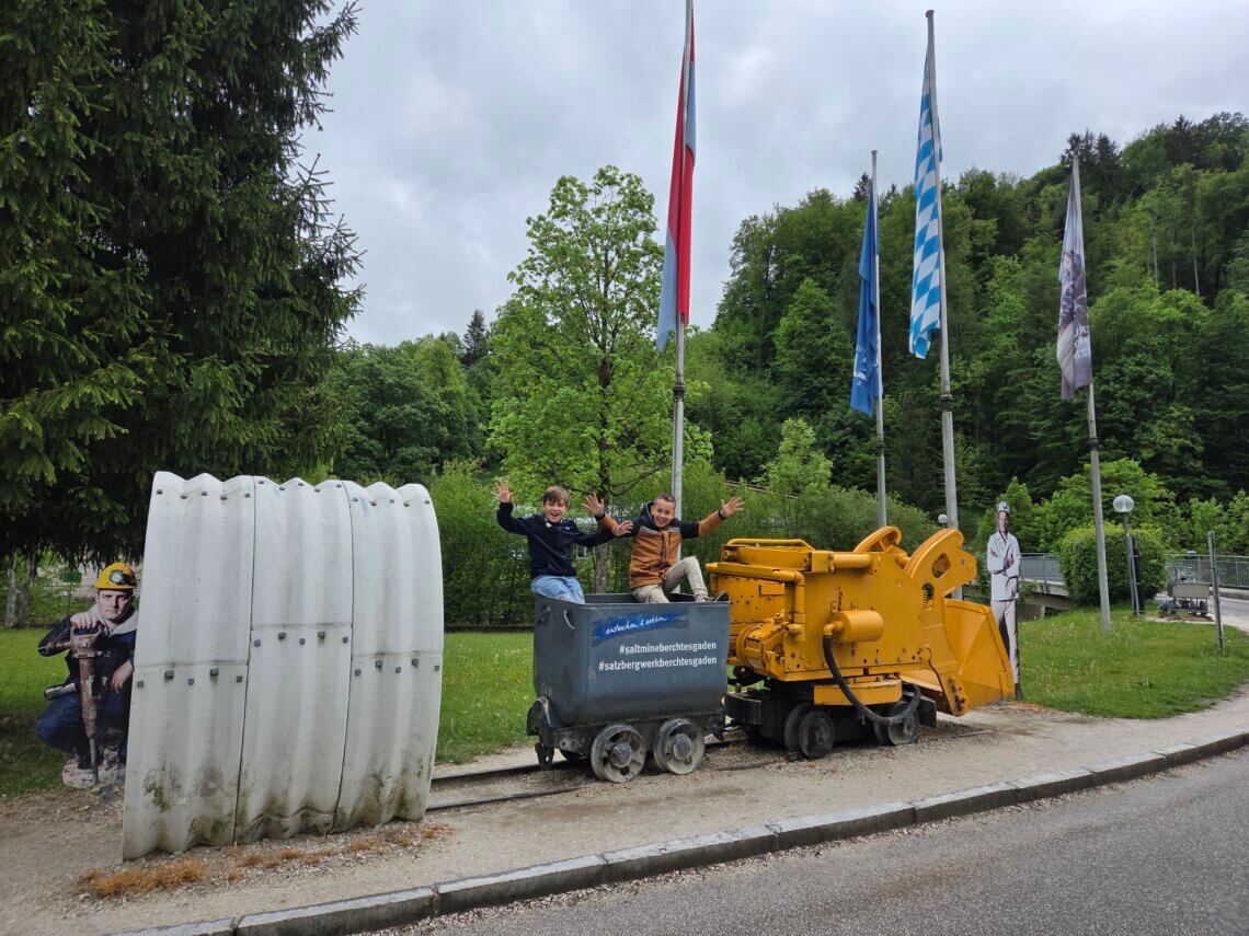 Salzbergwerk berchtesgaden met kinderen
