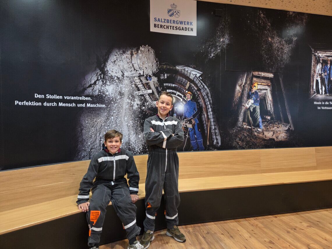 Salzbergwerk berchtesgaden met kinderen