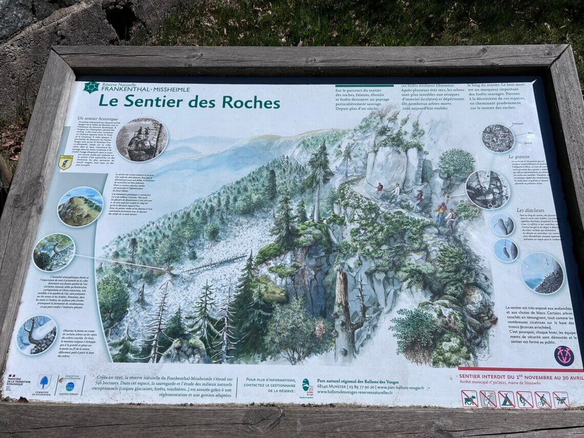 Col de la Schlucht en de Sentier des Roches in de Vogezen.