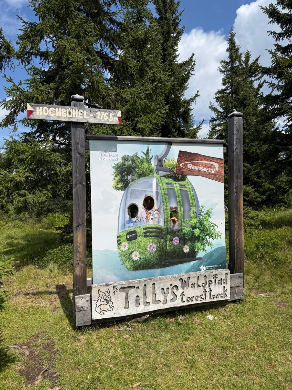 Hoogte punt bij Tilly's in Rauris